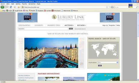 Luxury link:Espécie de "Mercado Livre" dos hotéis